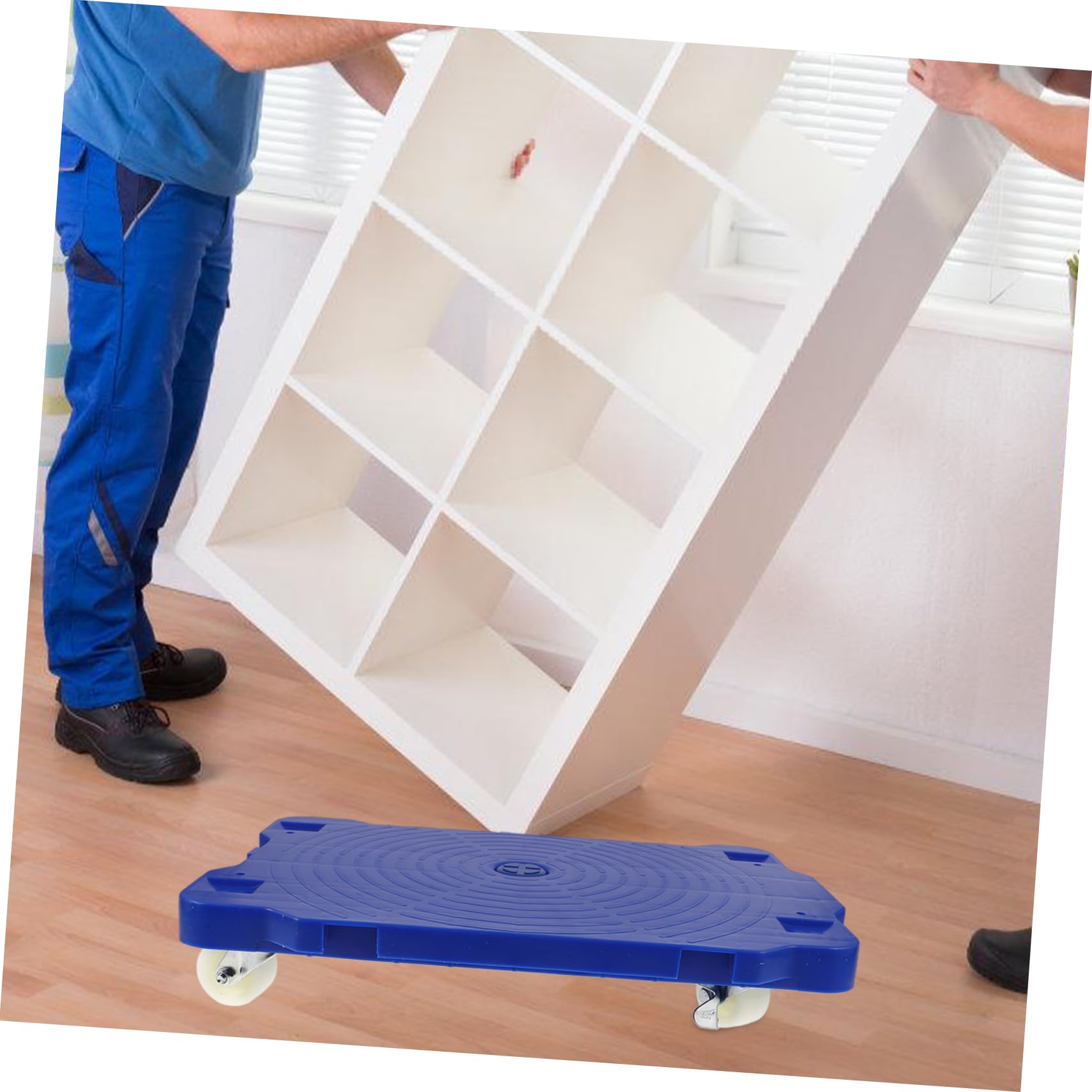 OSALADI Carrello Piattaforma a 4 Ruote Girevoli, Portata 80kg, Leggero e Robusto in Nailon e Plastica per Traslochi in Casa e Magazzino