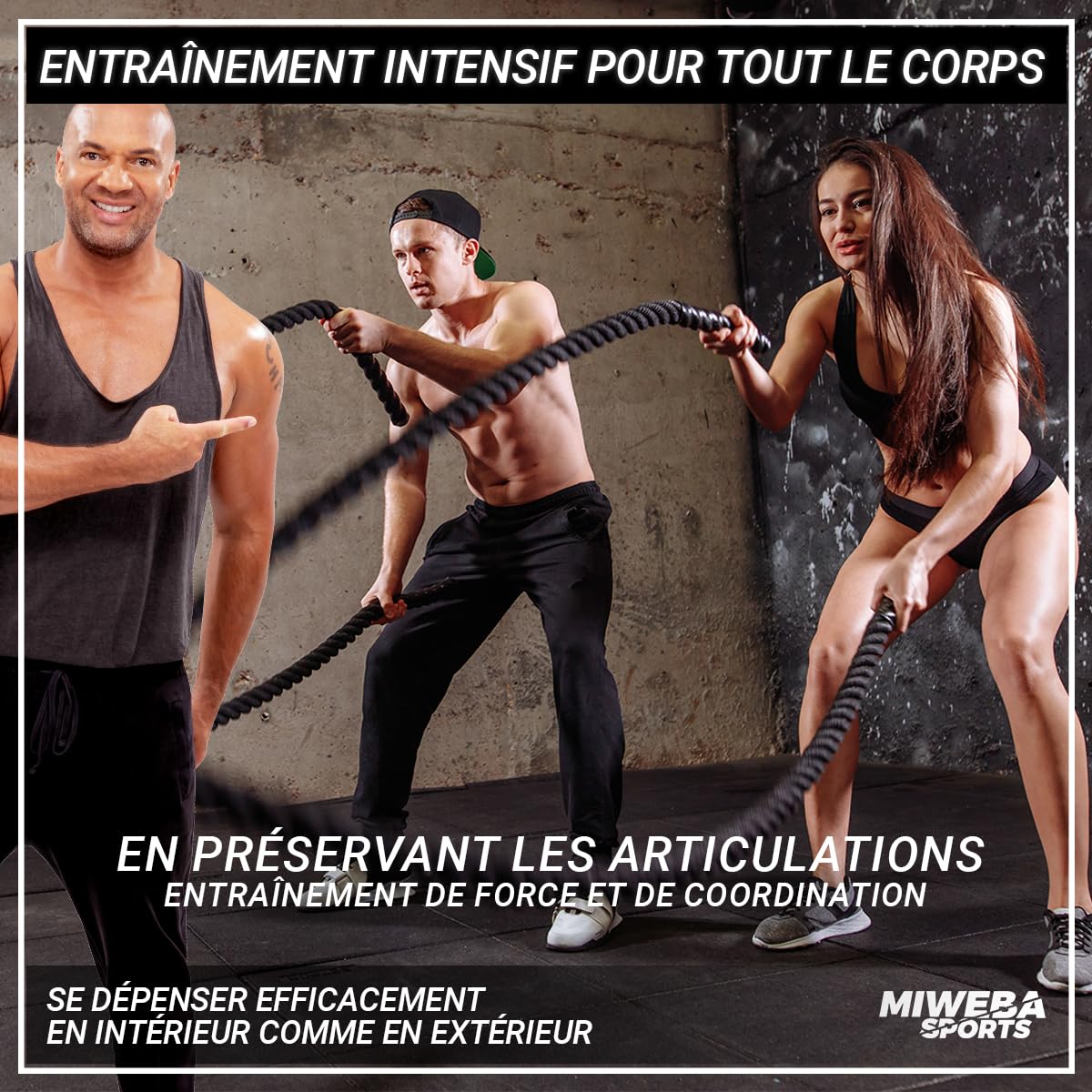Kit Corde Musculation POWER GUIDANCE Corde De Bataille Corde