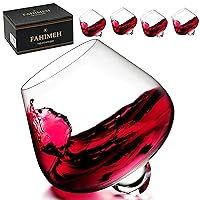 FAHIMEH Bicchieri Whisky Rum Cognac vino Cristallo Rotanti Senza Stelo Degustazione