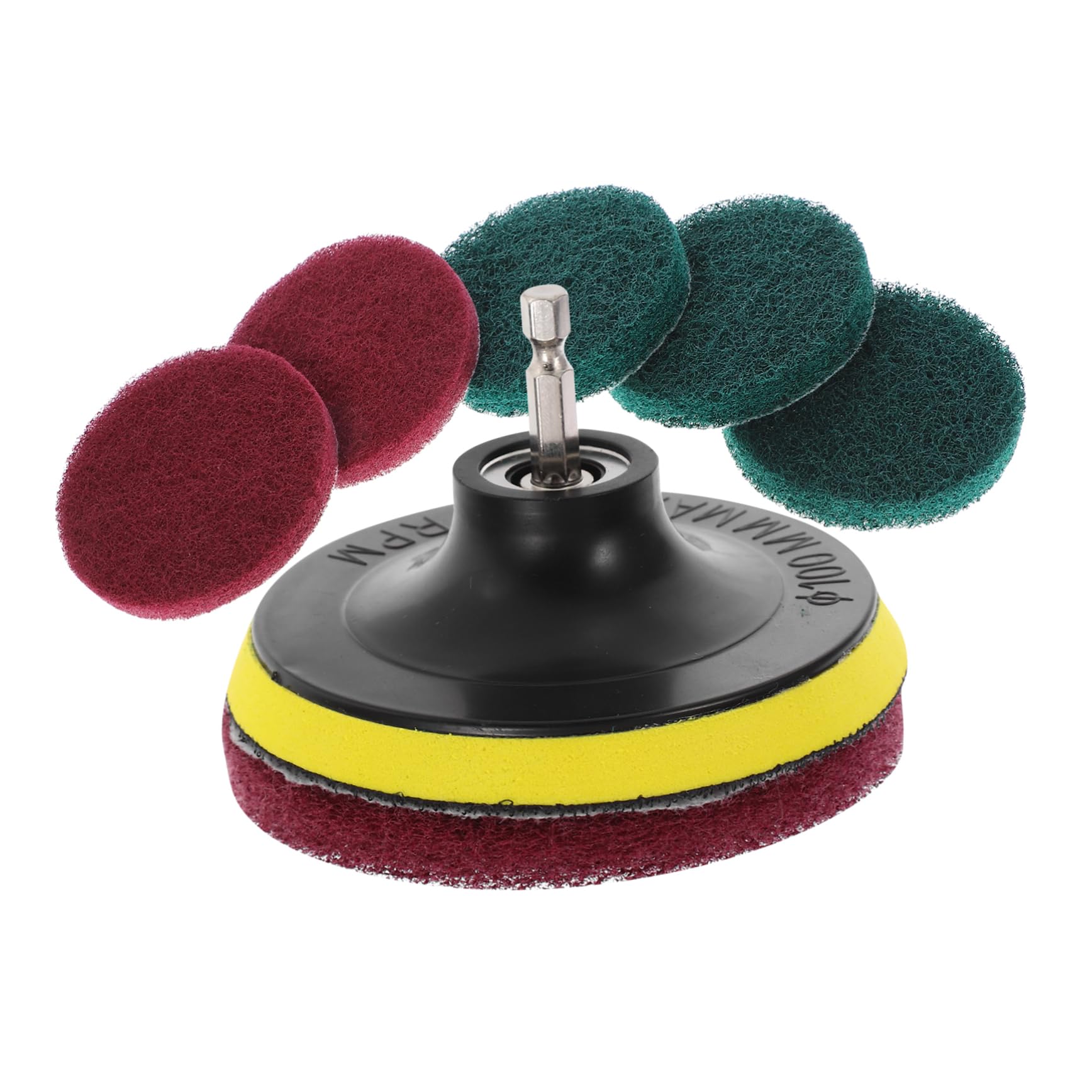 HEALEEP Electric Drill Brush for Cars Tiles 7-in-1 Cleaning Kit Scrubbing Pad Brush Attachment