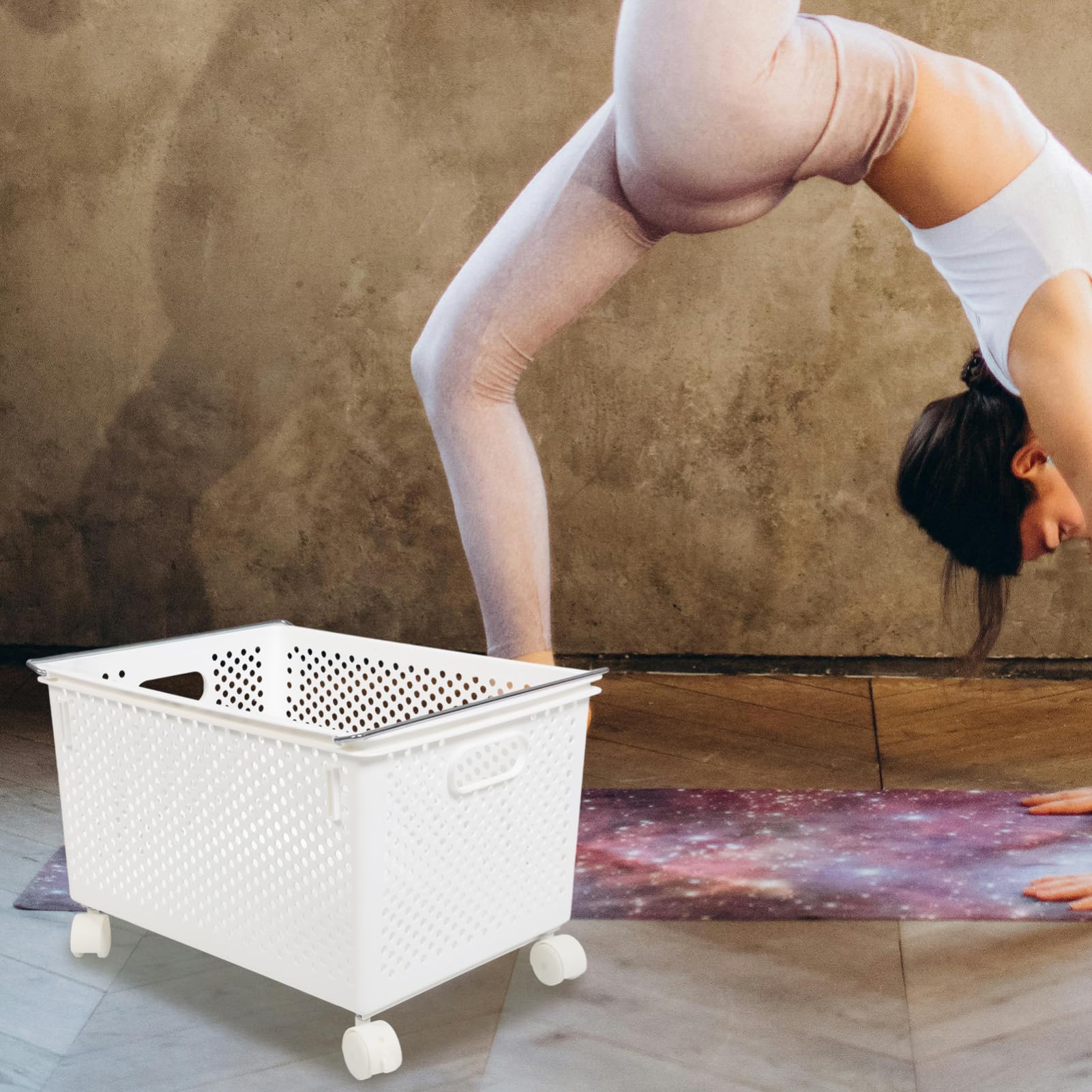 Toddmomy Cesta de Almacenamiento de Suministros de Gimnasio de Plástico