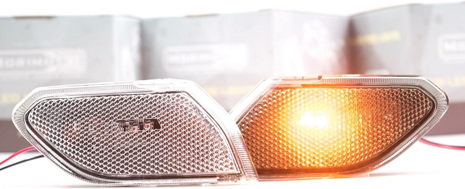 Morimoto XB LED Side Markers Fits Jeep Wrangler JL 2018+ Plug and Play OEM Replacement Performance Upgrade Smoked Lens (PN: LF511 pair of complete side marker assemblies)