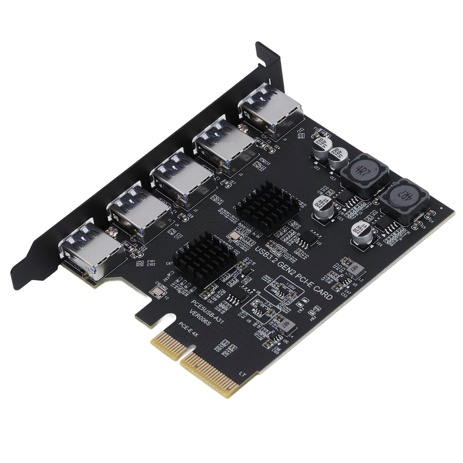 USB 3.2 Gen 2 Expansion Card PCI Express 5 Port 10Gbps for