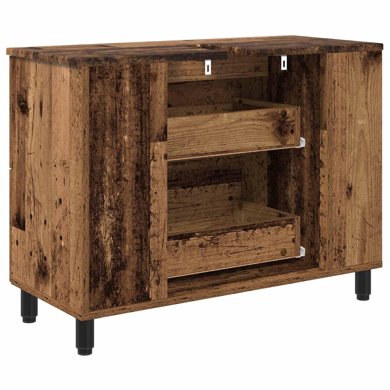 vidaXL Jednostka toaletowa Stare drewno 80 x 35 x 60 cm