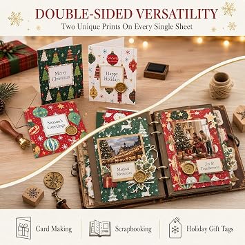 Christmas Scrapbook Paper 24 Sheets Patterned Paper (Christmas)