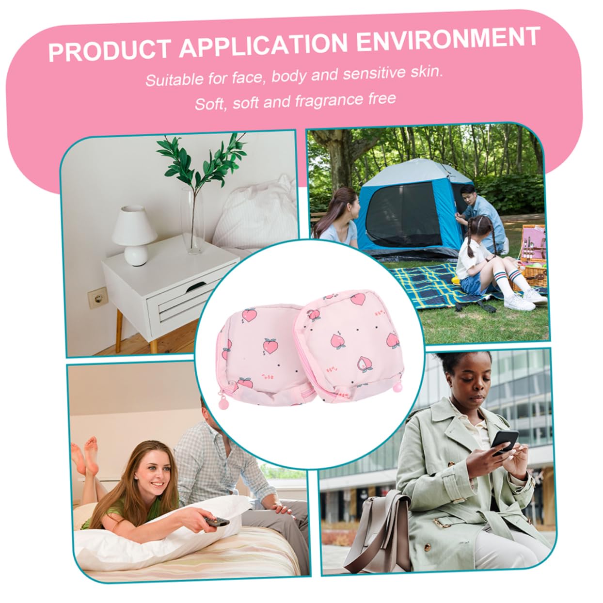 Didiseaon 16piezas Bolsa Portátil Para Menstruación Organizador De Compresas Sanitarias Para Chicas Adolescentes y Uso Diario Incluye Diseños De Cactus Corazones Helados