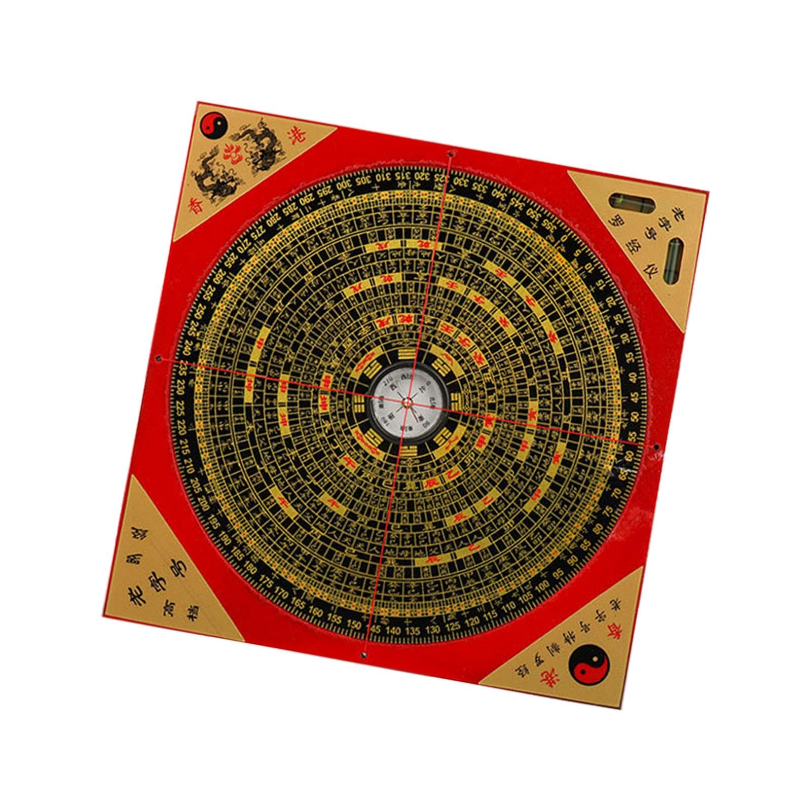 Feng Shui Compass Luo Pan Bagua Square Luopan for Hiking Camping Backpacking 18.5cm-picture-25