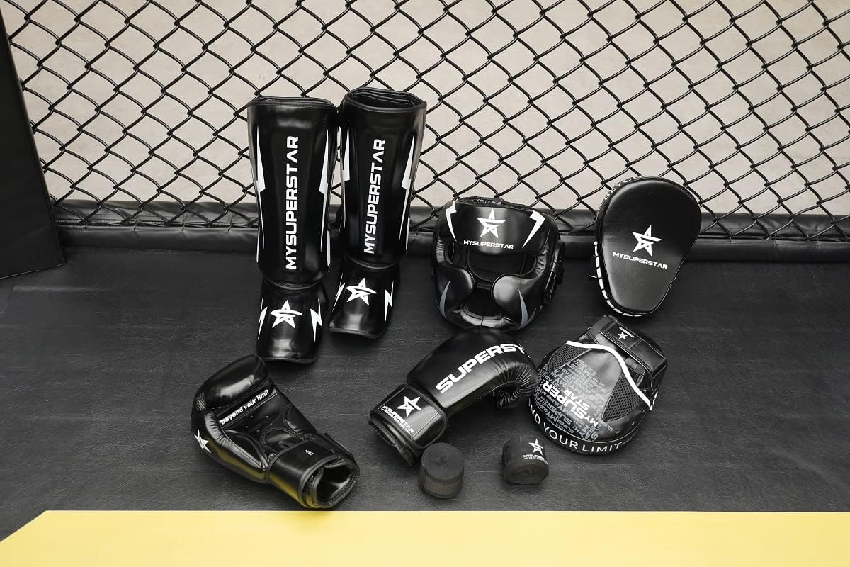 MYSUPERSTAR Ultimate Headgear for Boxing Kickboxing Muay Thai Sparring MMA UFC Martial Arts Taekwondo Perfectly fit Helmet for Men Women Boys Girls Boxing Gear, Gym Training Club Class Body Build : Sports & Outdoors