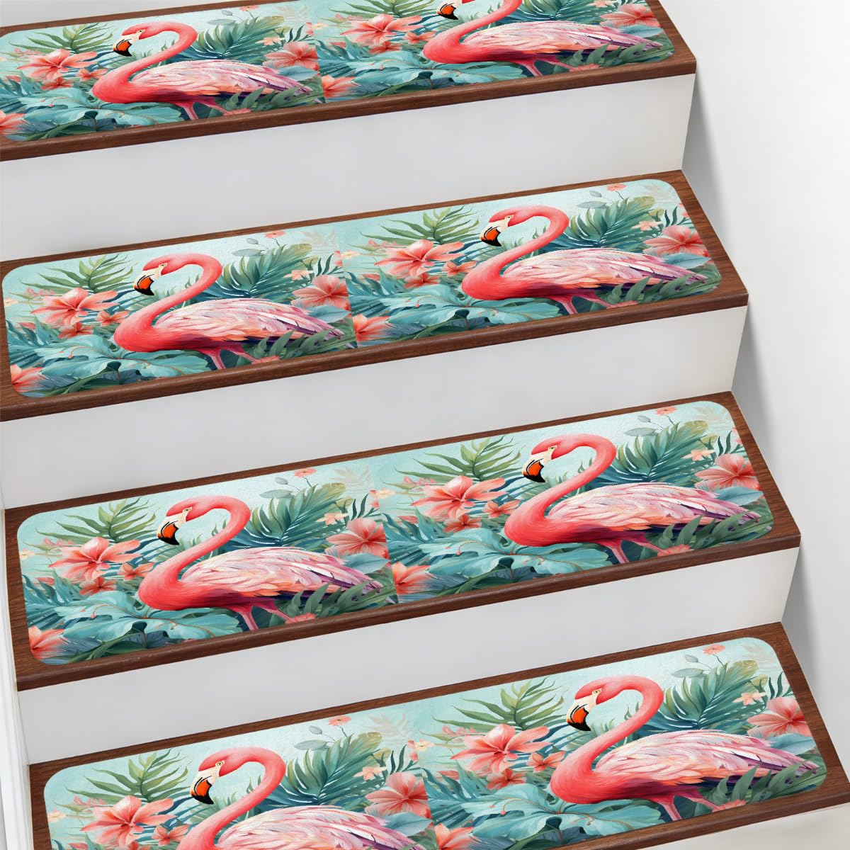 Protectores de escalera Mexpekil decorativos estilo tropical para interior