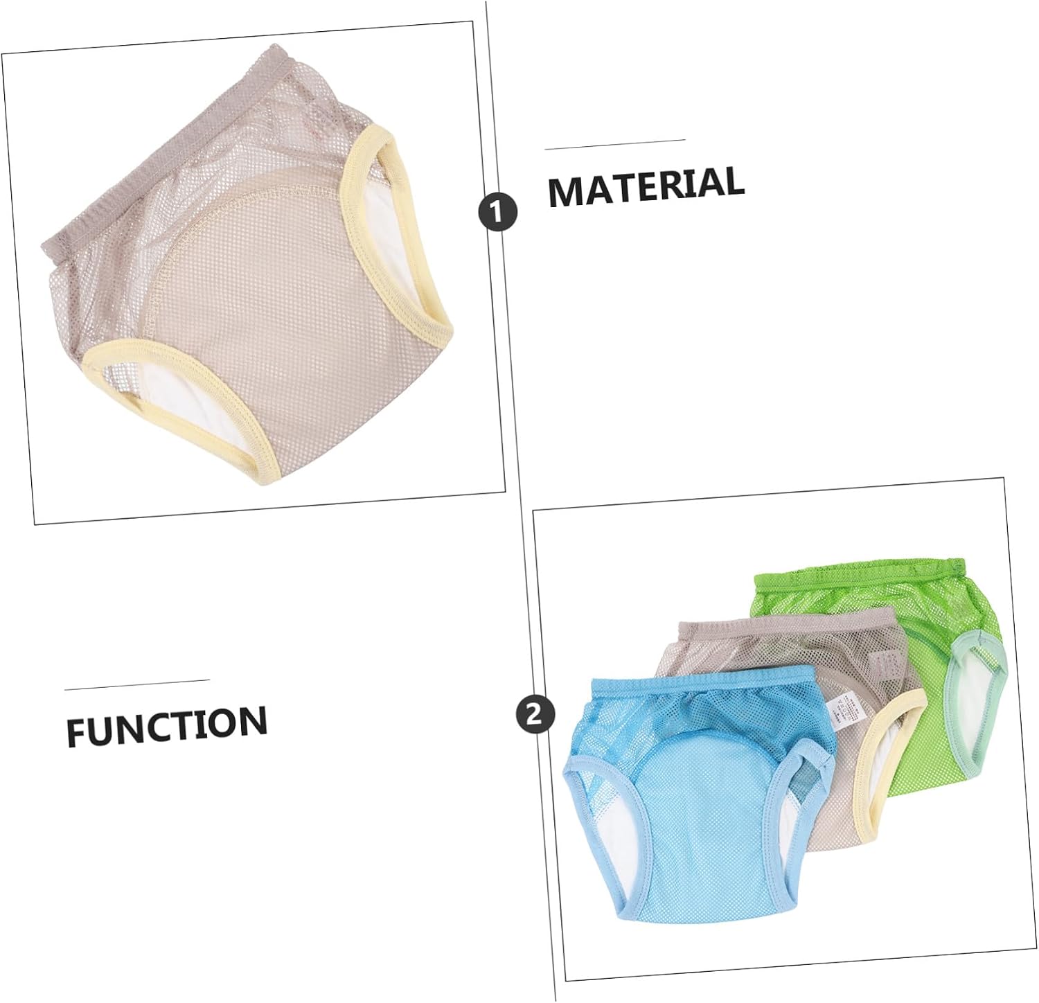 BESTonZON 3pcs Boy Girl Training Pants Boy Girl Potty Training Underwear Bloomers Leak