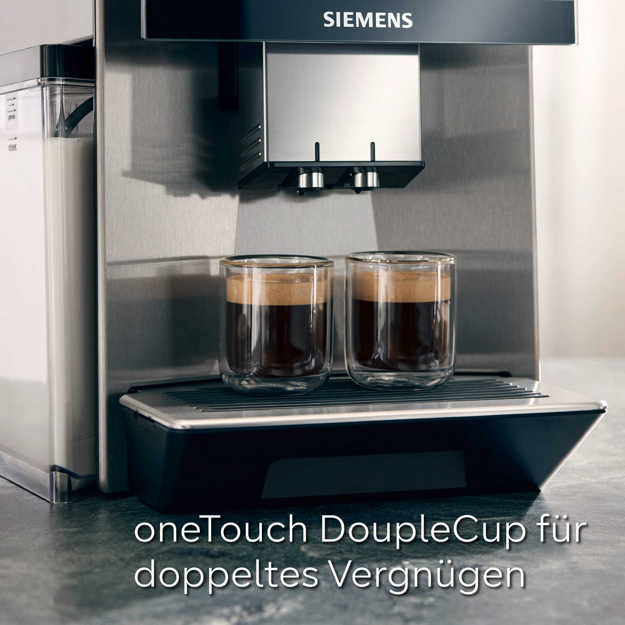 Siemens EQ.900, W pełni automatyczny ekspres do kawy, 2 pojemniki na ziarna, HomeConnect, wyświetlacz Full Touch o wysokiej rozdzielczości 6,8", ciche przygotowywanie, stal nierdzewna