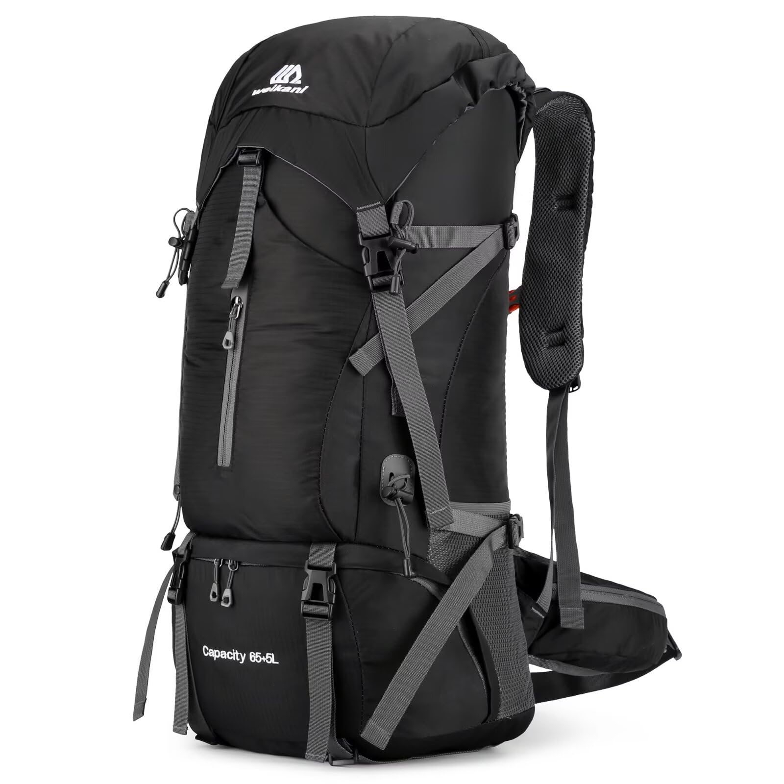 Sac à dos de randonnée 70 l avec housse de pluie - Grand sac à dos de trekking pour homme et femme - Imperméable - Léger - Pour sports de plein air, voyage, randonnée, cyclisme, escalade