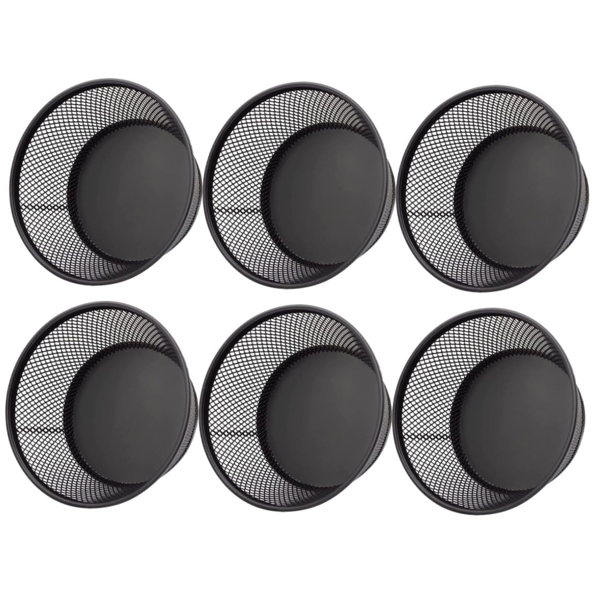 FUNOMOCYA Paperclip Holder Set Desk Organizer Mesh Clip Holder Black Office Supplies