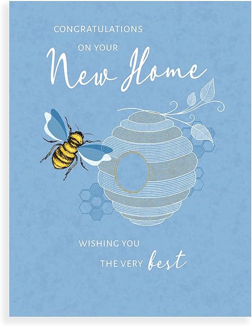 Luxury Beautiful Contemporary Congratulations New Home Card - 8 x 6 inches - Koko Designs, K70072