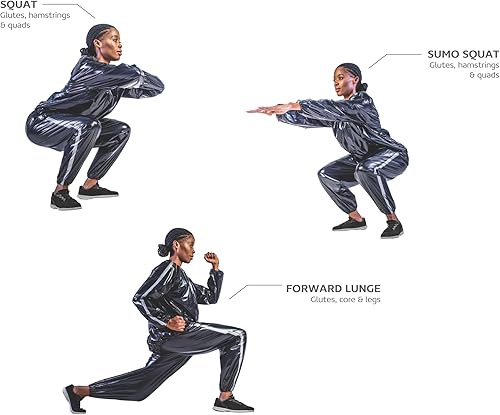 Miniatura 3 de Conjunto de traje de sauna prémium para hombres y mujeres, traje de entrenamiento superior e inferior para máxima quema de grasa y pérdida de peso