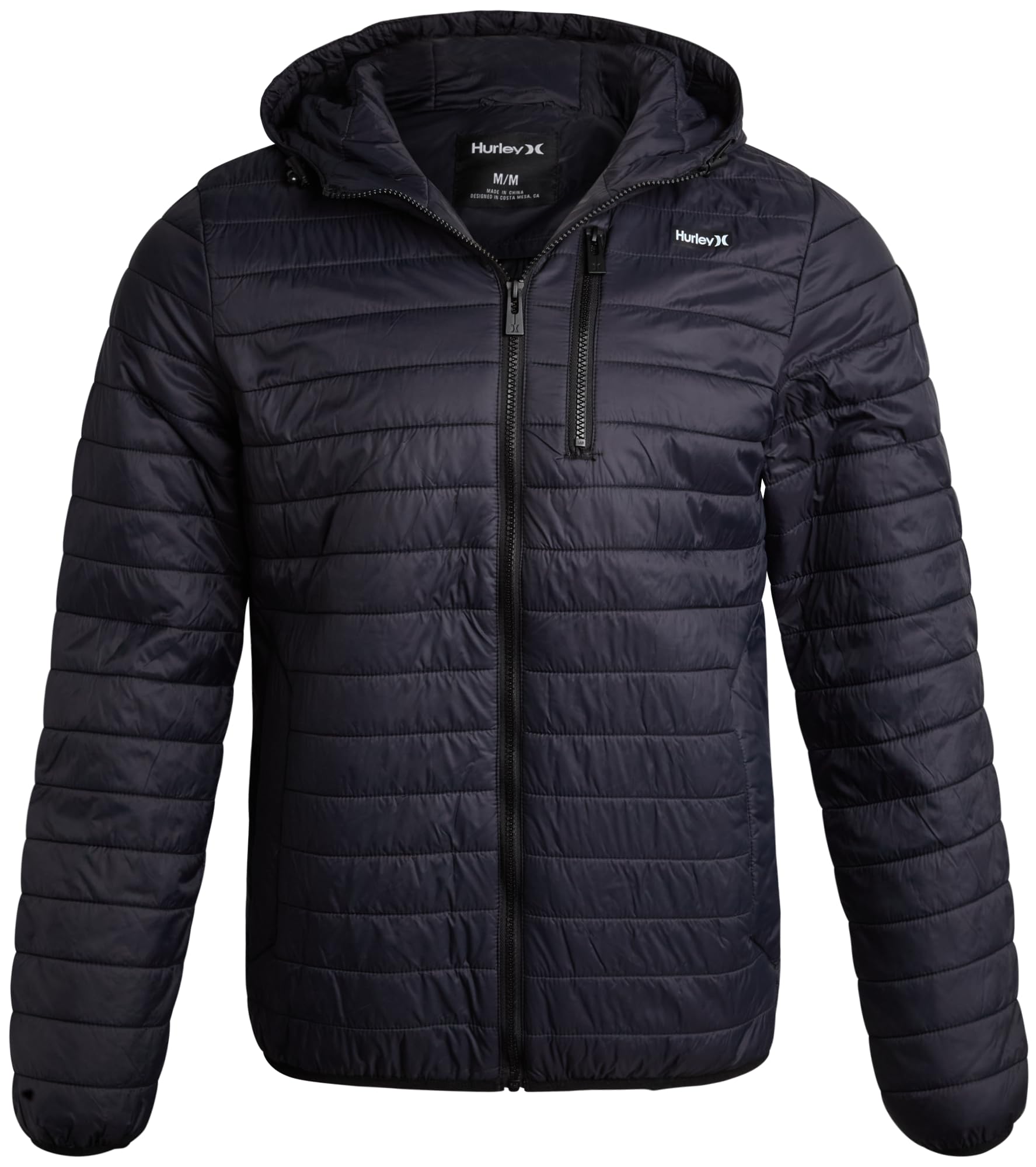 Hurley Mens Puffer Jacket - Lightweight Packable Insulated Winter Coat for Men