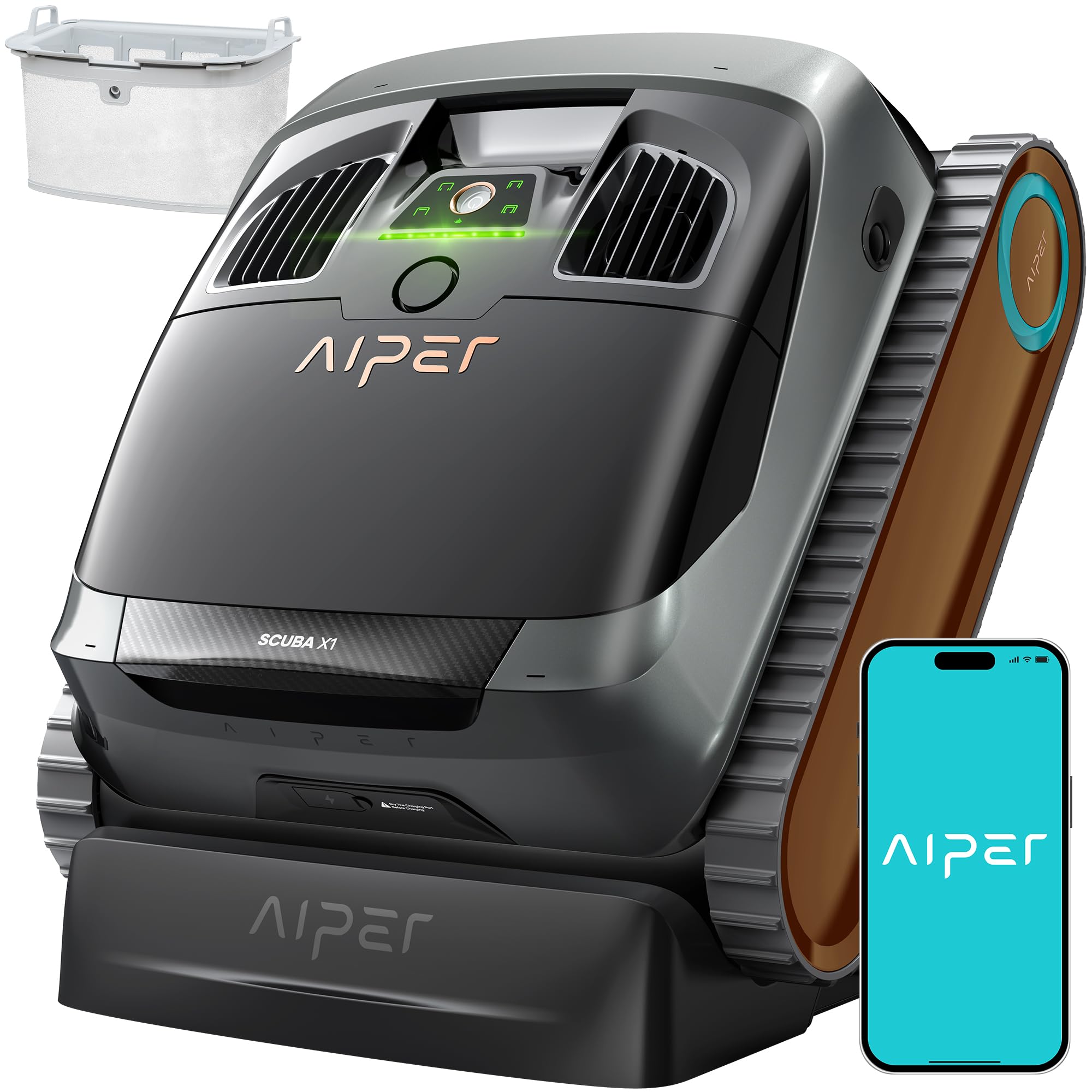AIPER Scuba X1 Cordless Robotic Pool Cleaner, Ultra-Fine