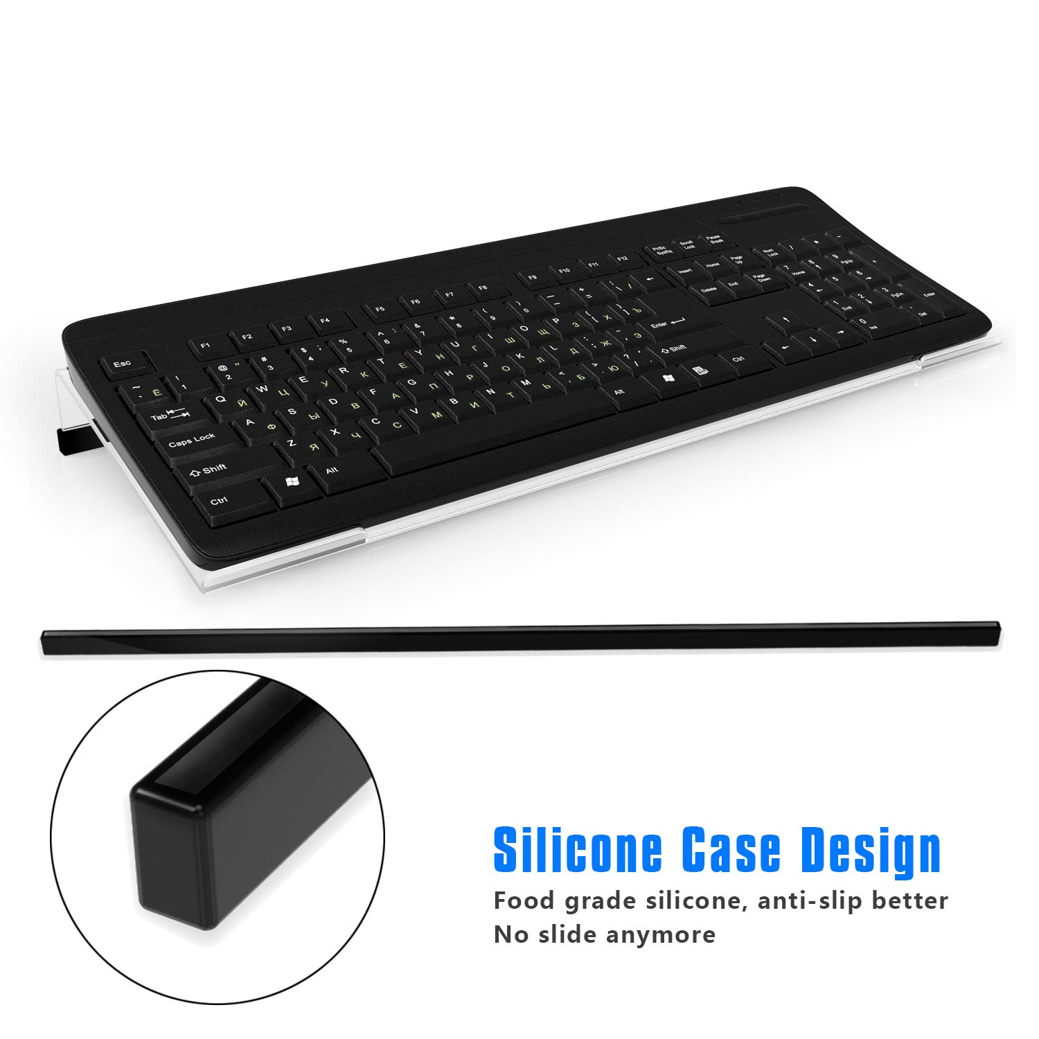 Richboom Acrylic Tilted Computer Keyboard Stand for Easy Ergonomic