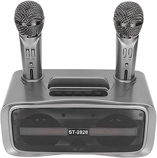 Speaker for Karaoke Machines, Portable Bluetooth Karaoke Machine with 2 Wireless Microphones for Children and Adults, Rechargeable Sound Machine Karaoke Speaker for Home, Commercial
