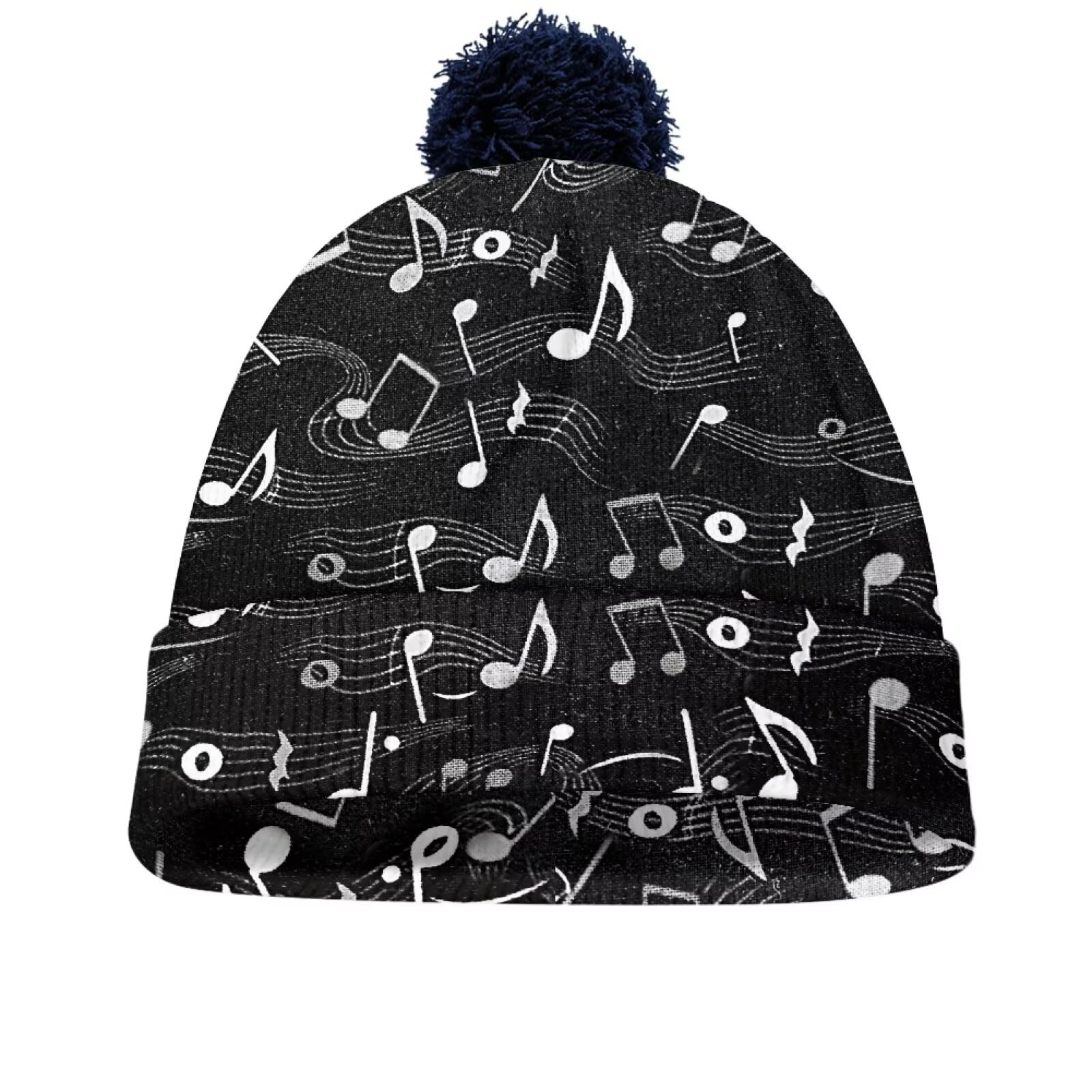 Gorro de invierno para hombre y mujer, gorro de punto con pompón, suave, térmico, con puño, para clima frío al aire libre
