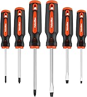 ValueMax 6-Piece Magnetic Screwdriver Set: 3 Phillips & 3 Slotted Tips, CR-V Steel, Non-Slip Ergonomic Handles for Precision DIY