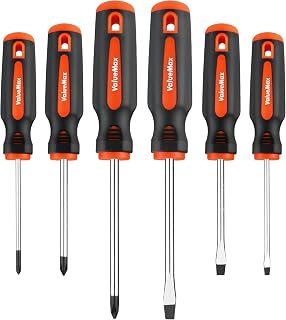 ValueMax 6-Piece Magnetic Screwdriver Set: 3 Phillips & 3 Slotted Tips, CR-V Steel, Non-Slip Ergonomic Handles for Precision DIY