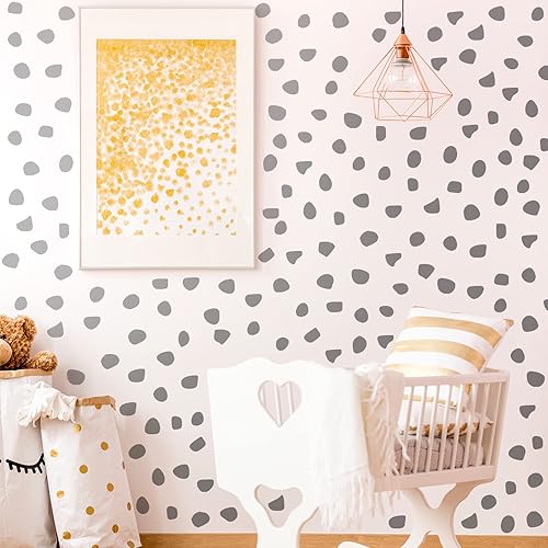 Miniatura 3 de 500 calcomanías de pared de lunares irregulares estilo bohemio, vinilo para guardería, decoración de pared, adhesivo de pared para niños, bebés,