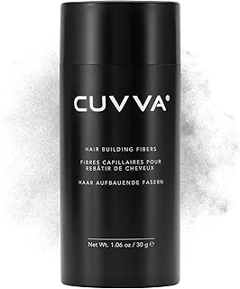 CUVVA Hair Building Fibers (30g) - Instantly Fill in Fine and Thinning Hair to Create a Thicker, Fuller Look - 13 Different Shades for Men & Women - White