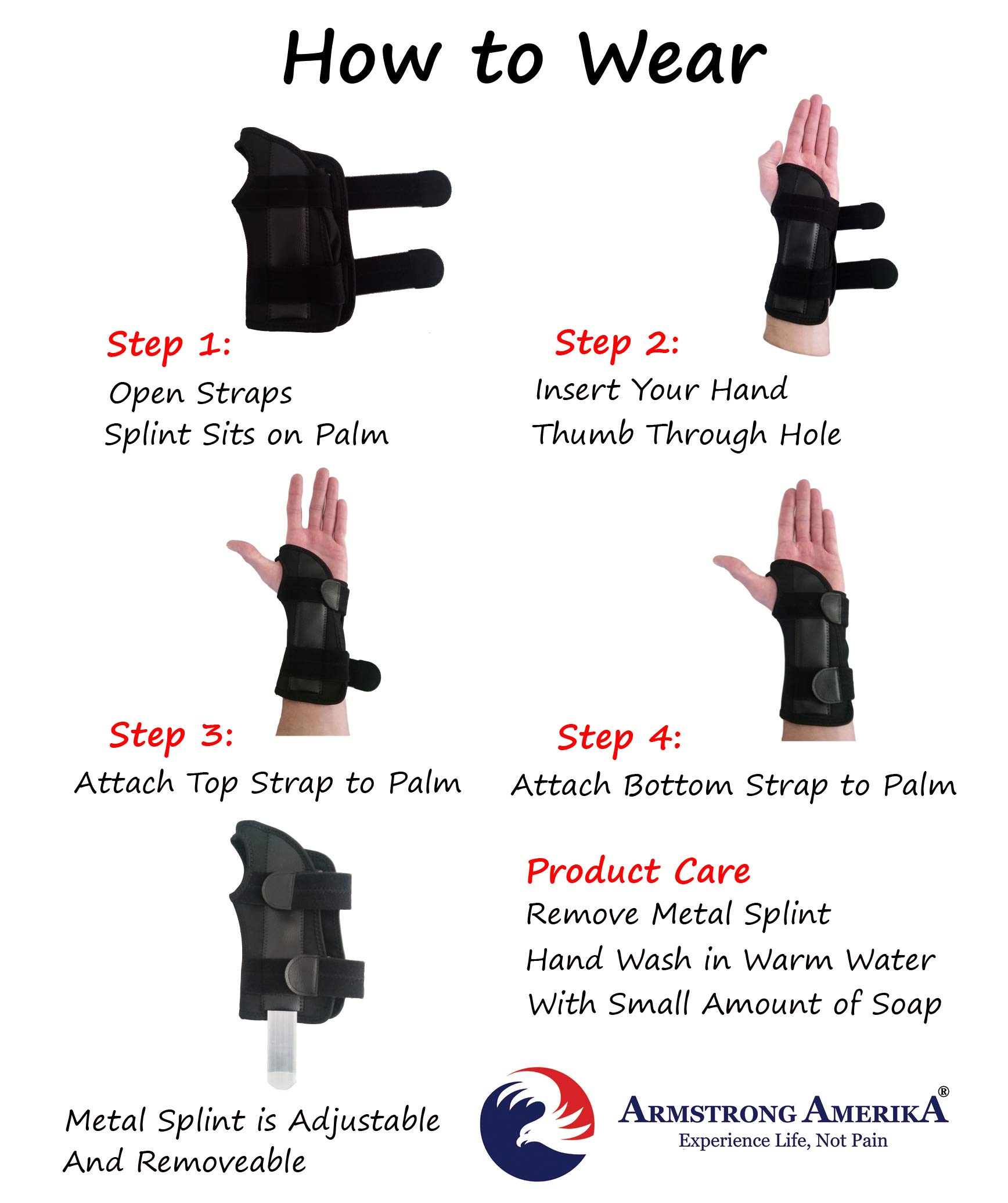 Carpal Tunnel Wrist Brace Night Support Wrist Splint Arm Stabilizer