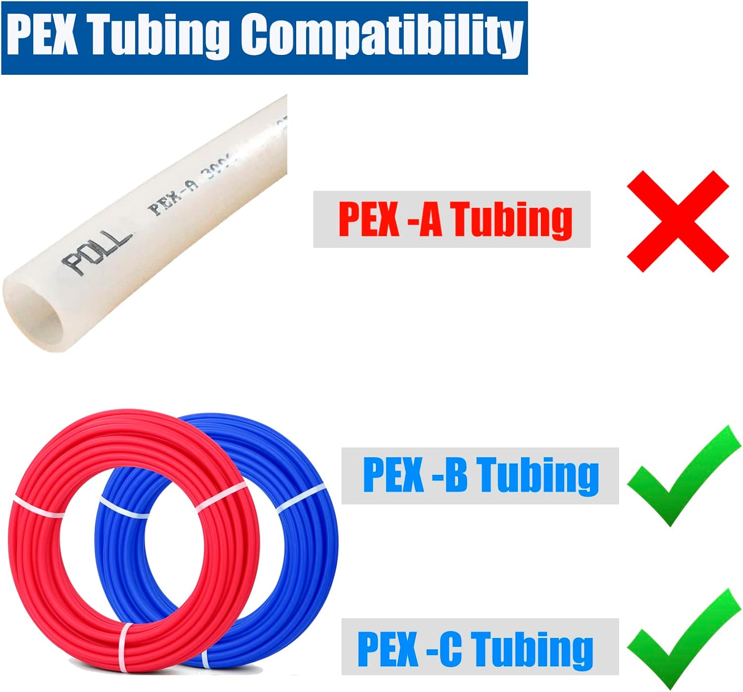WHK 10 Pack Propress Fittings 3/4 Inch 3/4" Press Propress x 3/4" PEX Adapter Crimp Fittings Brass Coupling Connect from Cooper to Pex B Pipe（Lead-Free,copper to pex adapter 3/4)