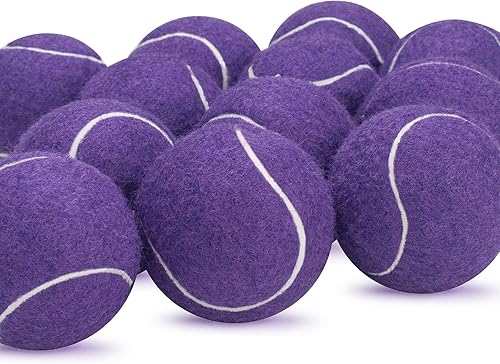 Miniatura 6 de Paquete de 12 pelotas de tenis, pelotas de tenis de entrenamiento de presión avanzadas, pelotas de tenis para perros, tenis grueso con bolsa de