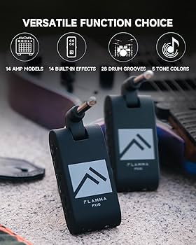Amazon.co.jp: FLAMMA ギターヘッドフォンアンプポータブル28ドラム溝