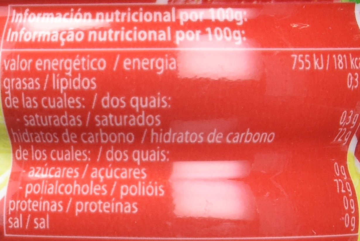 Mentos Bote Chicle Frutas Silvestres, Sin Azúcar - 6 unidades de 60 gr. (Total 360 gr.)