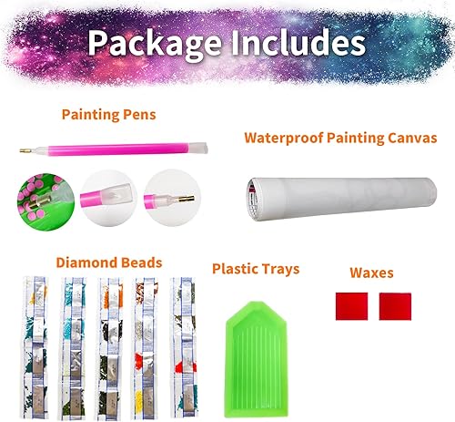 Miniatura 6 de JYLMOOD Paquete de 2 kits de pintura de diamantes para adultos, kits de arte de diamantes 5D para niños principiantes, diamantes de imitación de