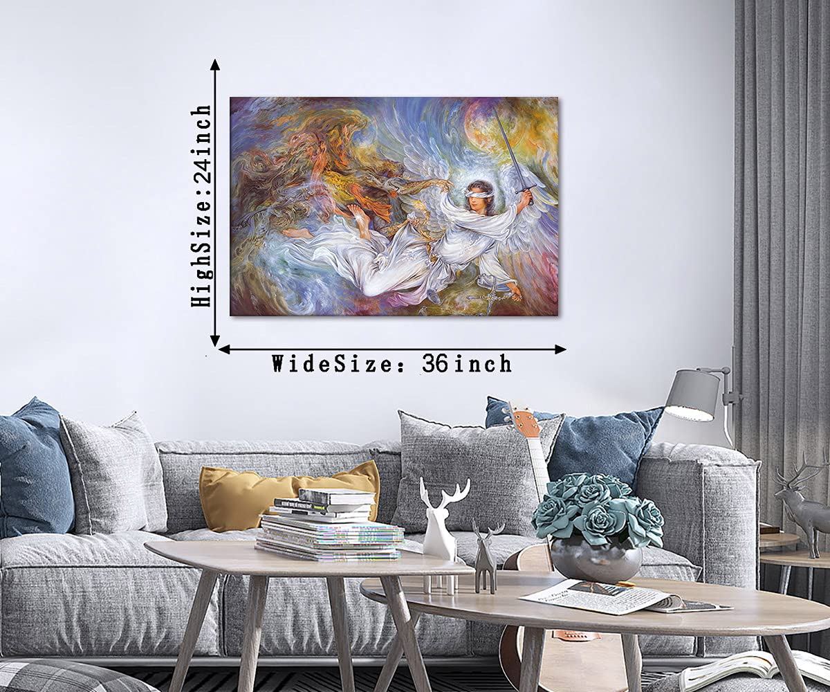 Amazon.co.jp: モダンホームデコアートワーク 天使と悪魔 デュエル