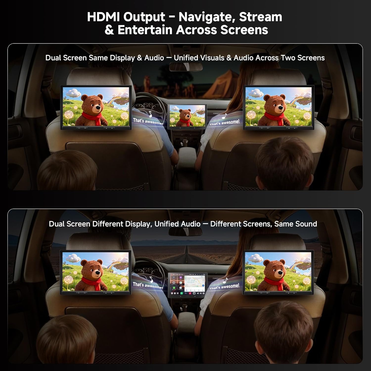 V10 10inch QLED Android Double Din Car Stereo, 8-Core 6G+128G, 4G LTE/Wi-Fi, in‑Car Karaoke, 7.1.2 Ch Pro DSP Audio, 4CH Simultaneous Recording, aptX HD BT, Multi‑Agent AI, GPS Tracking