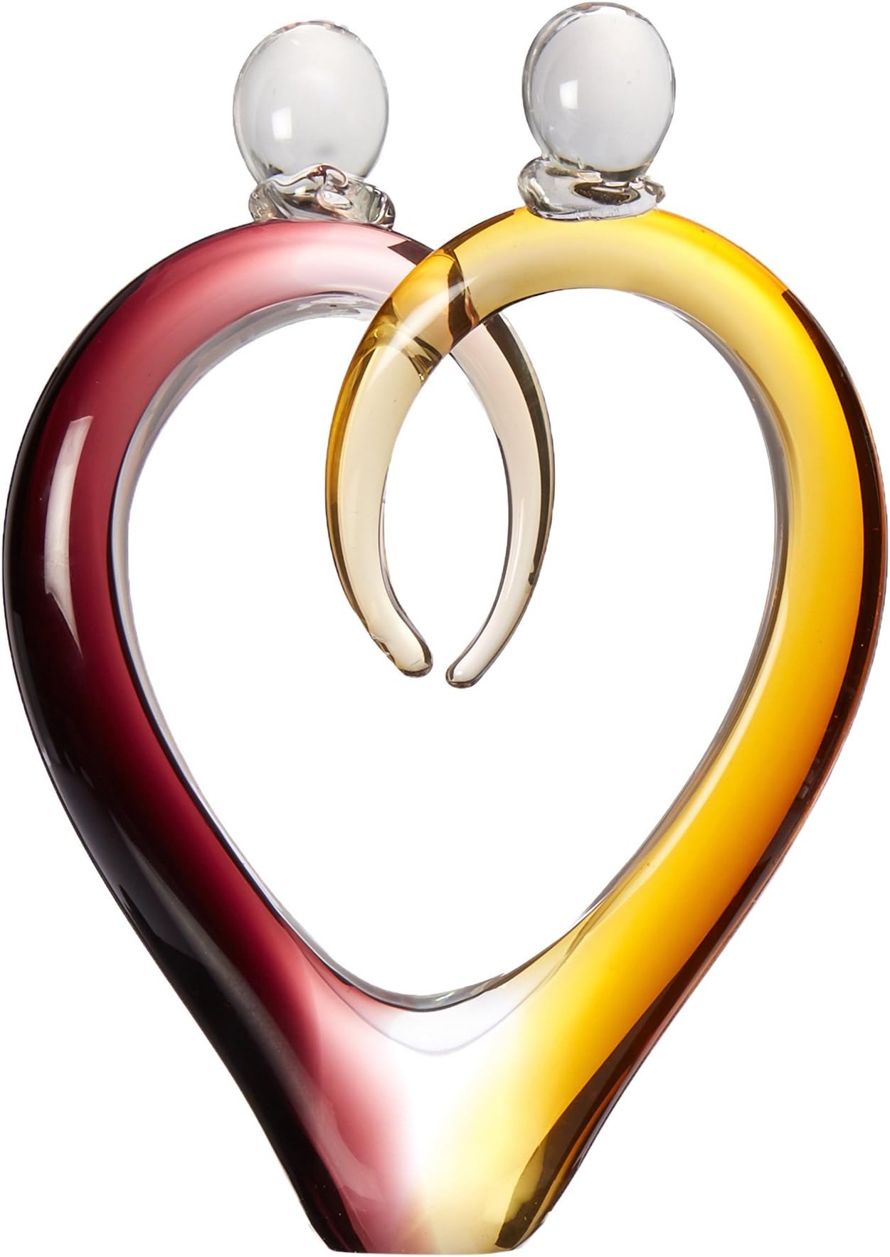 Dale TiffanyArt Glass Hearts Sculpture
