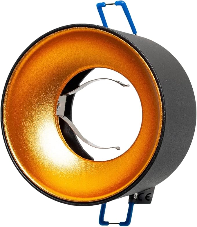 Planetitaly Polla ronde plafondlamp zwart goud inbouwlamp 70mm plafondlamp vitrine winkel houder LED-lampen GU10 GU5.3 photo 3