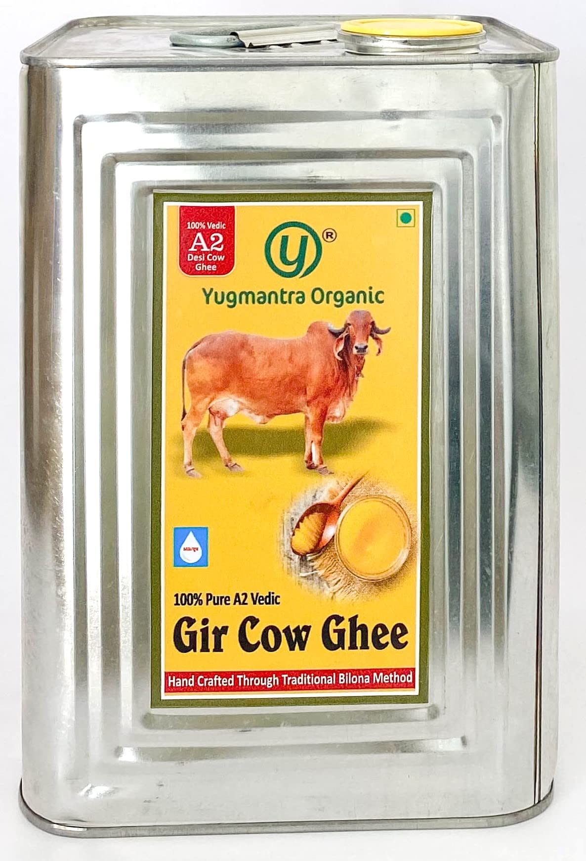 Yugmantra Organic Foods Pure Natural Desi A2 Milk Gir Cow Ghee (5 LTR - TIN CAN) (B0BZWYWGZQ) Amazon Price History, Amazon Price Tracker