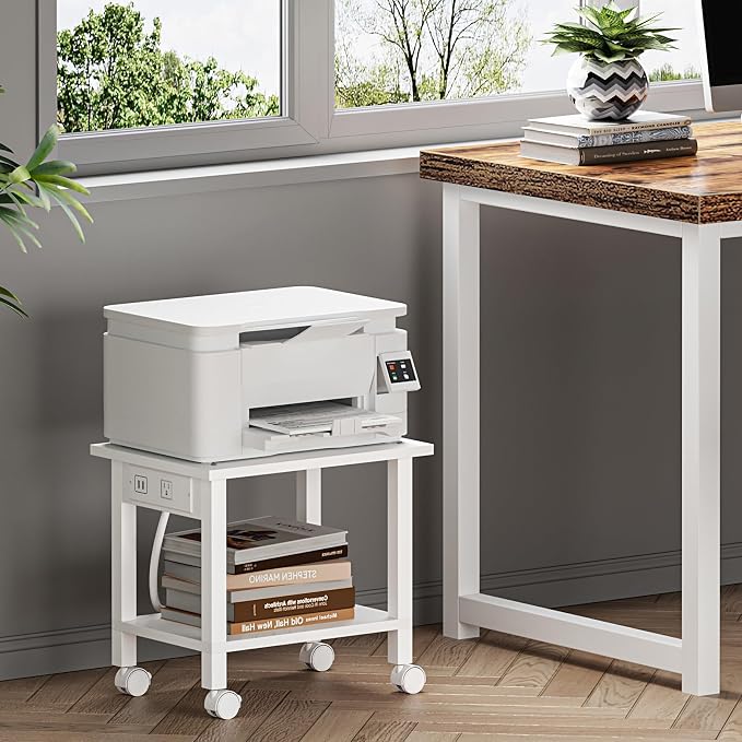 TUTOTAK soporte para impresora 2 niveles con ruedas miniatura 4