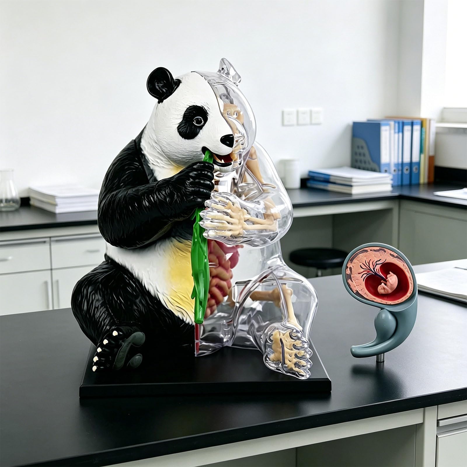 Panda - Modellino di organo coinvolgente, struttura corporea, modello di dissezione per gioco educativo e sviluppo degli studenti, giocattolo scientifico per bambini