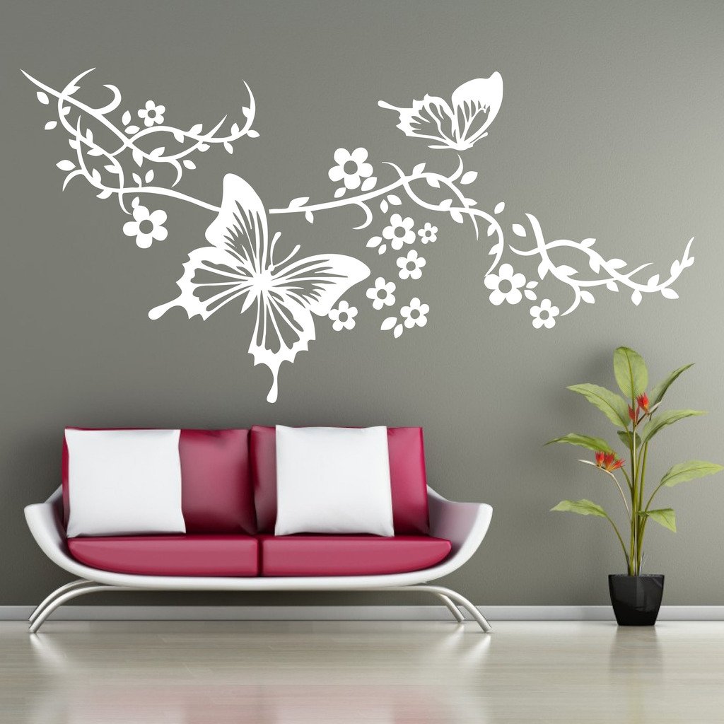 DecorVilla PVC Vinyl Botanical Wall Sticker 101 x 50 cm