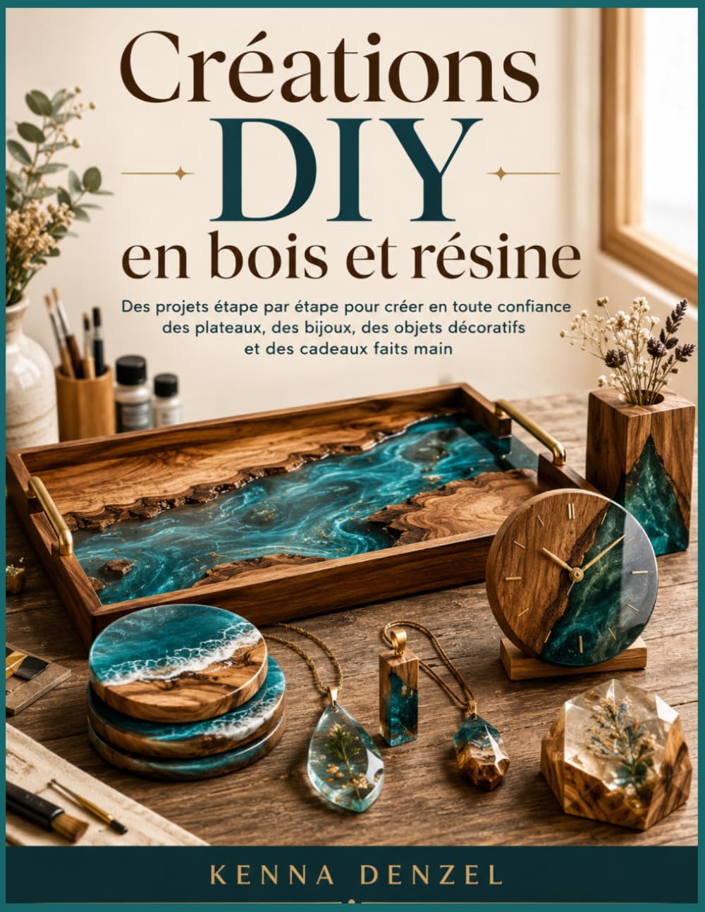 Créations DIY en bois et résine: Des projets étape par étape pour créer en toute confiance des plateaux, des bijoux, des objets décoratifs et des cadeaux faits main