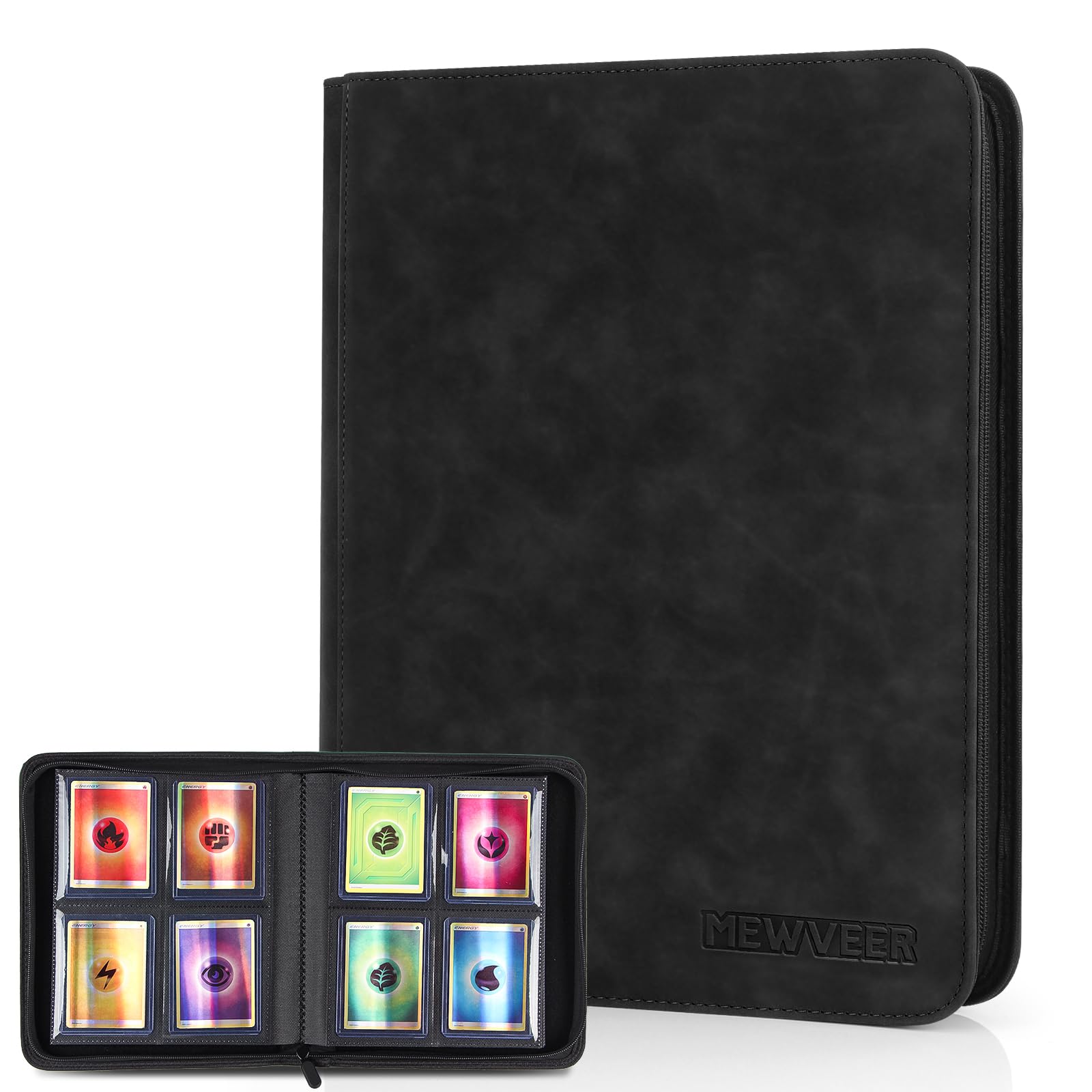 MewVeer Top Loader Card Binder, Holds 112 Top Loaders Storage, 4 Pockets with Sleeves - Image 2