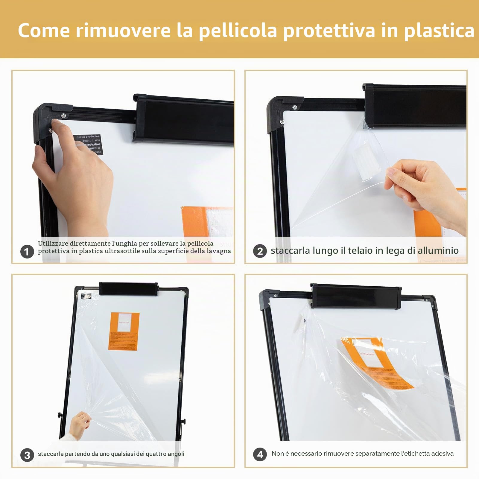 DOEWORKS Lavagna Bianca Cavalletto 90 x 60cm Treppiede, Lavagna Magnetica Cancellabile a Secco, Altezza Regolabile & Pieghevole per Casa Scuola Ufficio, Bianco
