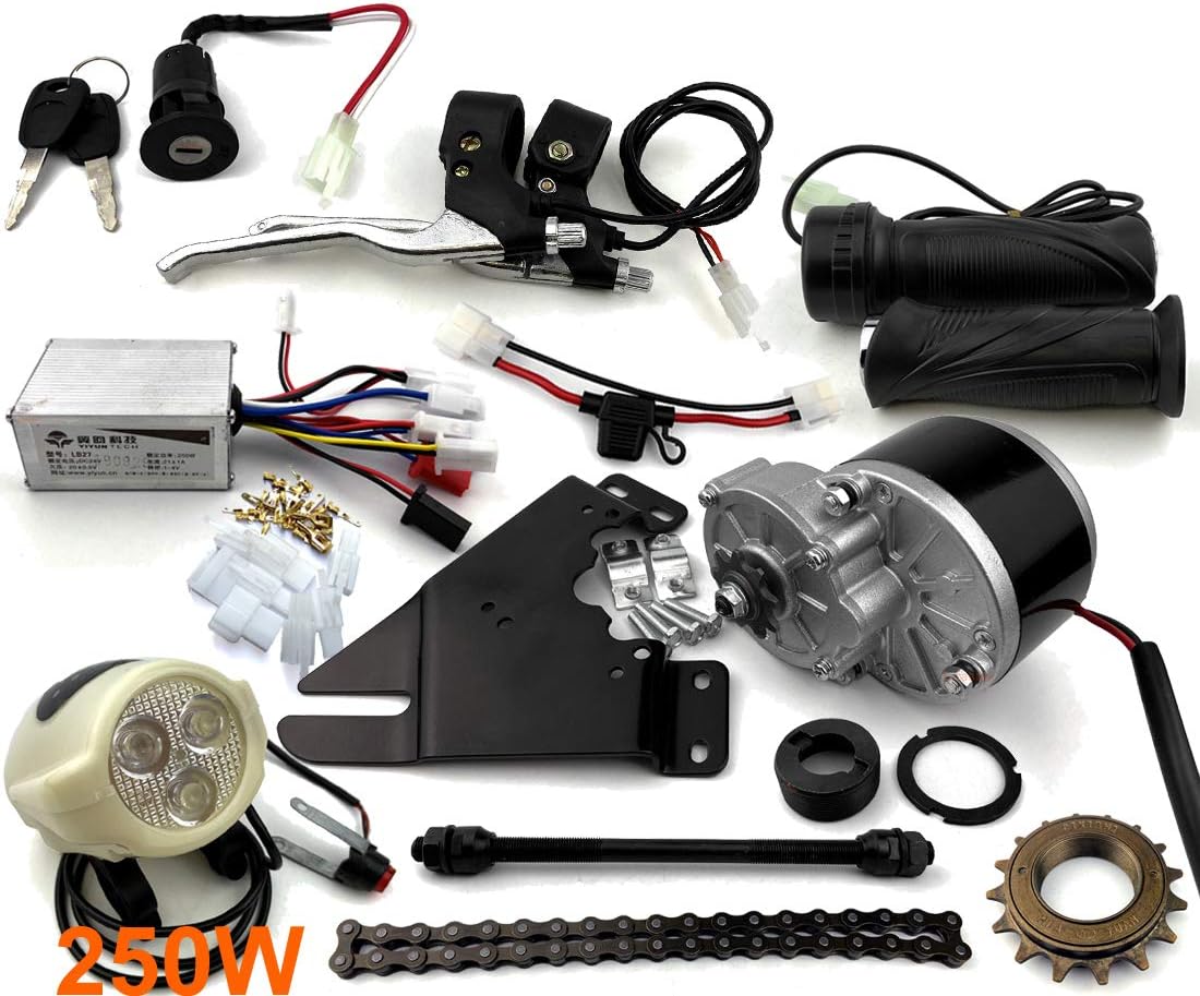 L-faster 24V 36V250W Electric DC Motor + Controller + Throttle Electric Bike Brush Motor Conversion Kit Electric Scooter Motor kit