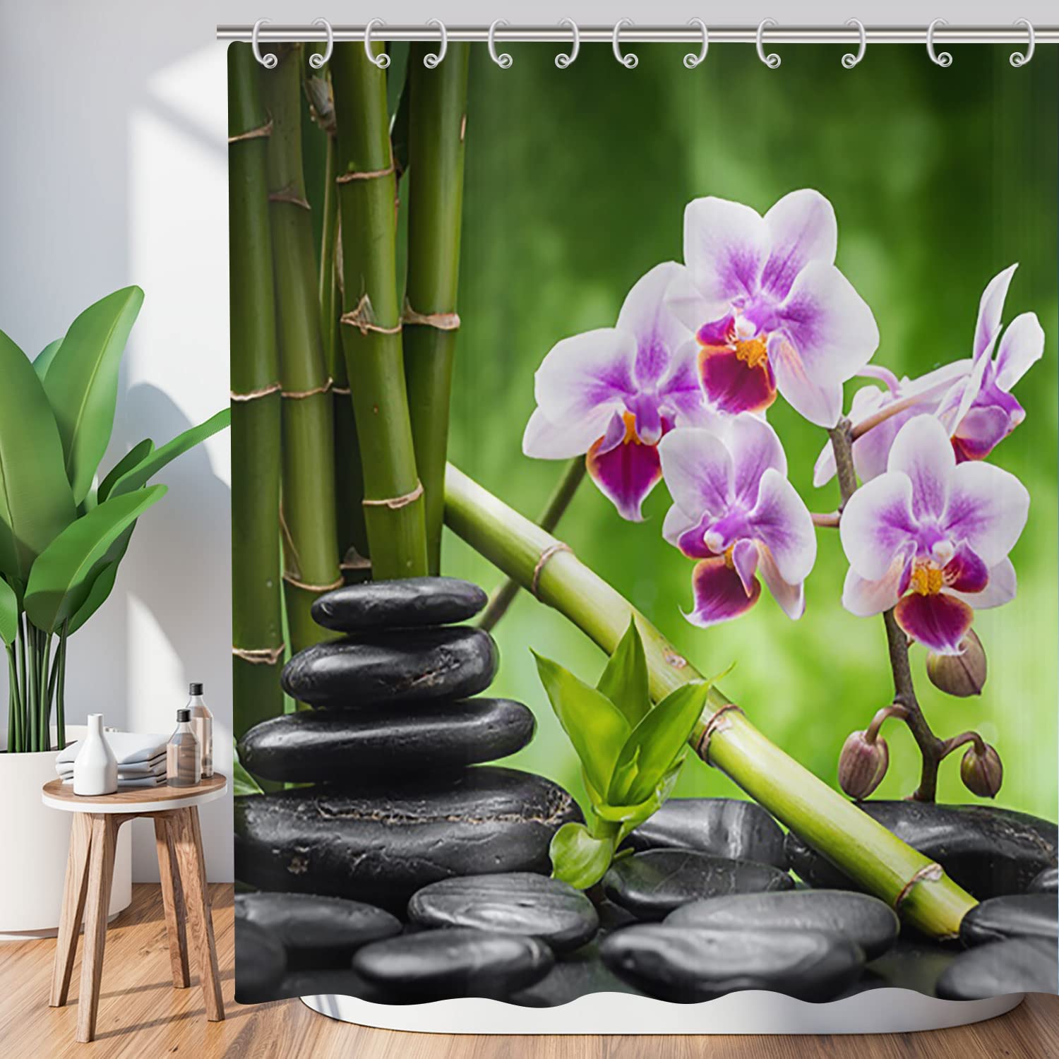 Hnmdmyi Zen Garden Shower Curtain 180x200