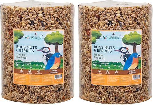 Miniatura 3 de JCs Wildlife Bugs Nuts and Berries Premium Bird Seed - Cilindro grande, 3.8 lb (1)
