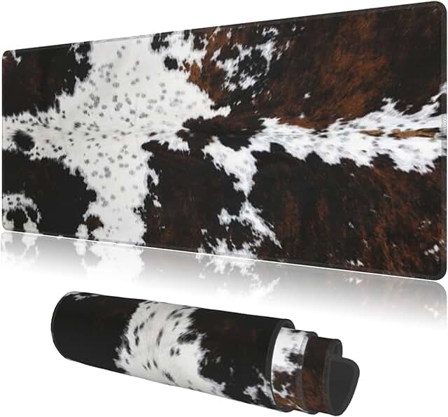 Mouse Pads Western Highland Cowhide Ranch Style Large Mouse Pad, Gaming ...