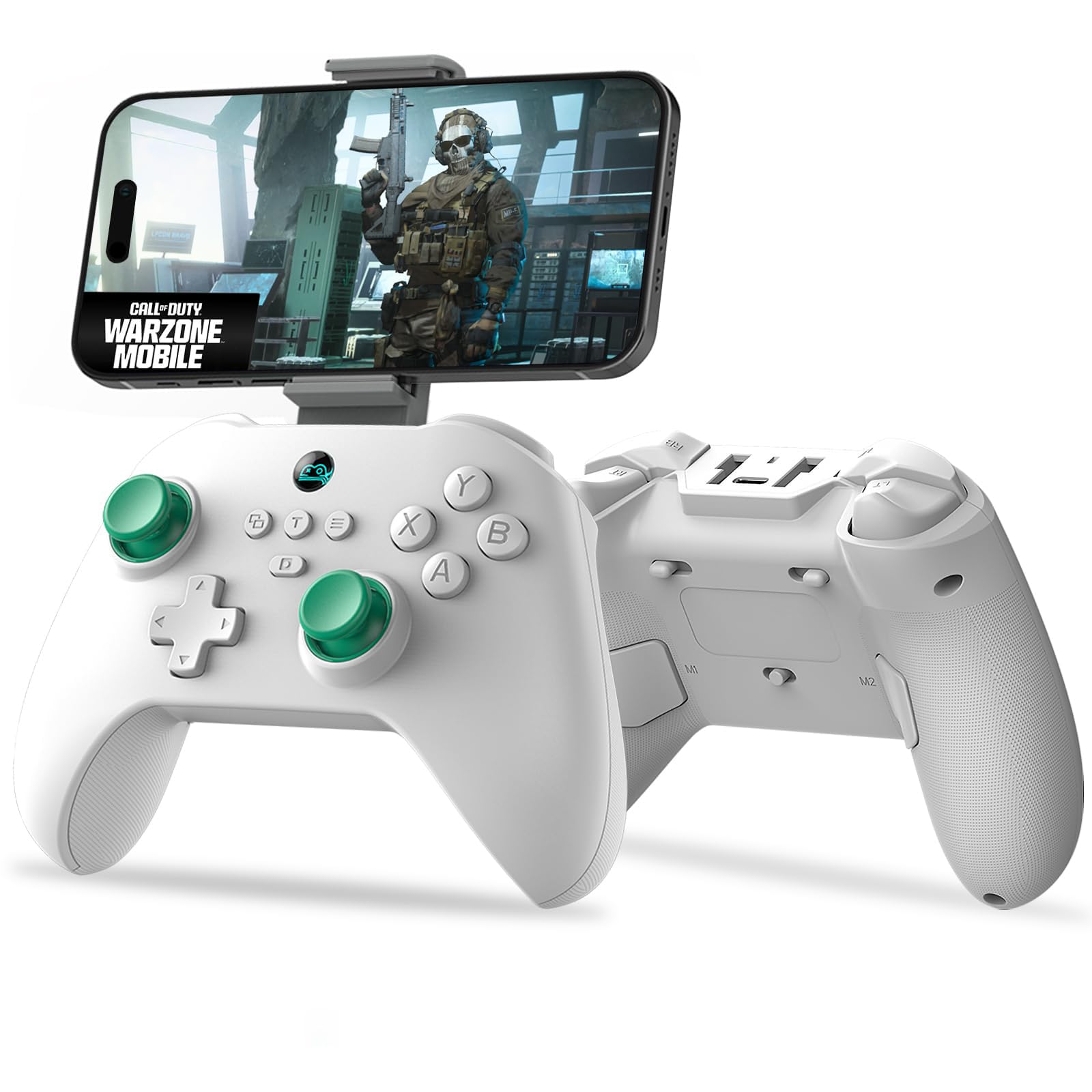 Mobile Gaming Controller for Android, iPhone, iOS, PC, Switch, PS4, Wireless Gamepad with Hall Effect Sensing Joystick/Turbo/Macro Programming/6-Axis Gyro/Motor/Remote Play/Xbox Cloud Game/Steam